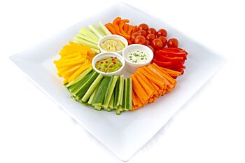 Vegan Fresh Crudities with Vegan Dips