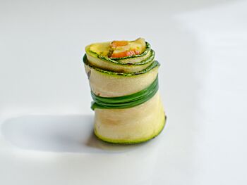 Courgette Wrap filled with Roasted Vegetables