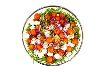 Platter of Baby Mozzarella with Tomatoes & Rocket Salad