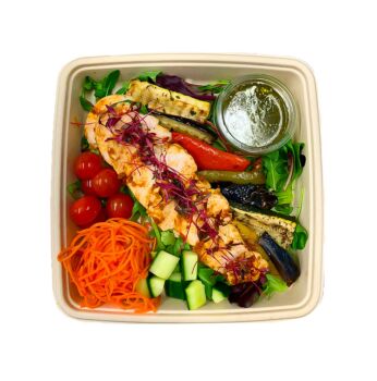 Herb Roasted Chicken with Mediterranean Grilled Vegetables - Bento Box