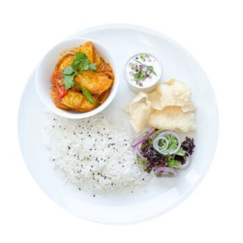 Chicken Korma Curry With Rice Menu