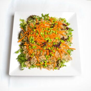Platter of Quinoa, Edamame & Carrot Salad