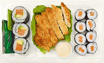 Salmon & Avocado Rolls with Katsu side - Individual