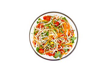 Platter of Oriental Salad with Beansprouts, Peppers, Tomatoes, Lime & Coriander 