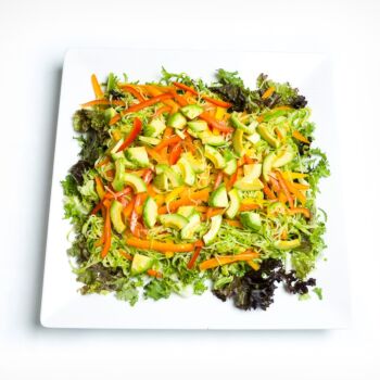 Platter Of Mixed Peppers & Fresh Avocado Salad