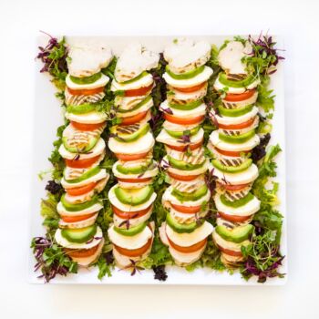 Tricolore Salad with Avocado, Mozarella & Char Grilled Chicken