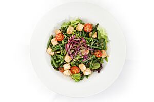 Platter of Tofu & French Green Bean Salad