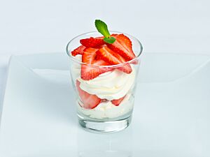 Fresh Strawberries with vanilla whipped cream 