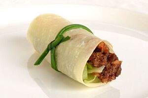 Hand Tied Mini Aromatic Duck Pancake