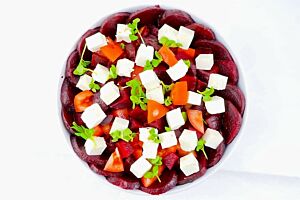 Platter of Beetroot Feta & Tomato Salad