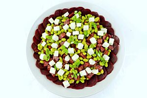 Platter of Beetroot Feta & Edamame Salad