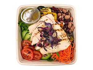 Roasted Chicken Salad with Mixed Beans - Bento Box