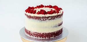 Handmade Celebration Cake - Semi Naked Red Velvet Cake 